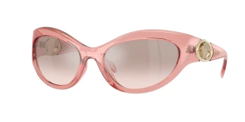 Versace VE4485 style-color 53228Z Transparent Pink / Light Brown Mirror Silver Grad Lens