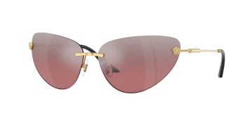 Versace VE2281 style-color 10027E Gold / Pink Mirror Silver Gradient Lens