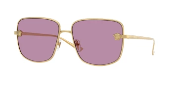 Versace VE2282 style-color 1002AK Gold / Dark Violet Mirror Silver Int Lens