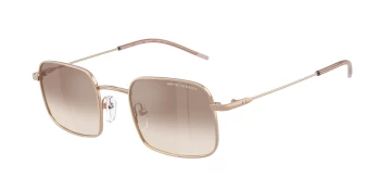Armani Exchange AX2055S style-color 610394 Shiny Rose Gold / Clear Gradient Brown Mirror Silver Lens