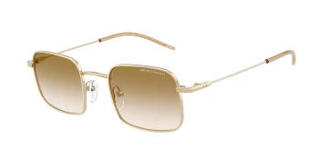 Armani Exchange AX2055S style-color 611013 Shiny Pale Gold / Gradient Brown Lens