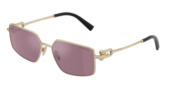 Tiffany TF3111 style-color 6194AK Pale Gold / Violet Internal Mirror Silver Lens
