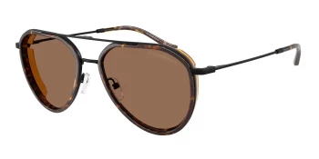 Emporio Armani EA2163 style-color 300173 Matte Black / Dark Brown Lens