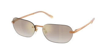 Ralph Lauren RL7089 style-color 91536E Shiny Antique Gold / Gradient Brown Mirror Gold Lens