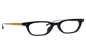 Linda Farrow LFL1508 Evans style-color 001 Blk / Matt Nckl / Yllw Gold
