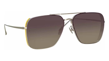 Linda Farrow LFL1122S Asher style-color 002 Wht Gld / Yellow Gld / Grey Grad