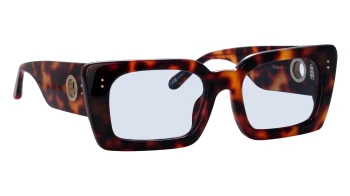 Linda Farrow LFL1297S Nieve style-color 006 T - Shell / Yellow Gold / Lightblue