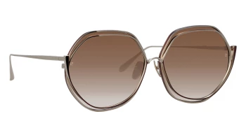 Linda Farrow LFL1355S Aspen style-color 002 Mtllic Brwn / T Glld / Moha Grad