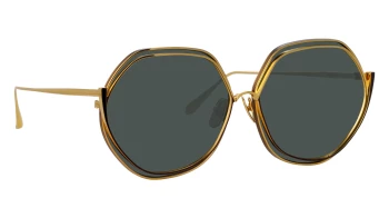 Linda Farrow LFL1355S Aspen style-color 003 Yellow Gold / Nickel / Solid Grey