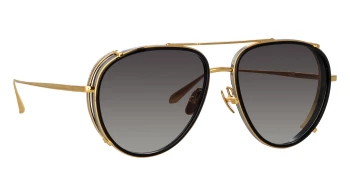 Linda Farrow LFL1362S Dimitri style-color 001 Matt Nckl / Rose Gld / Blck / Grey