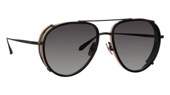 Linda Farrow LFL1362S Dimitri style-color 002 Yellow Gold / Wht Gold / Blck / Grad