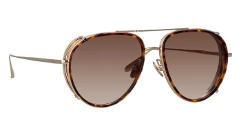 Linda Farrow LFL1362S Dimitri style-color 003 LT Gld / Darkt - Shell / Mocha Grad