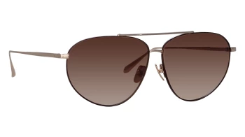 Linda Farrow LFL1391S Gabriel style-color 002 Light Gold / Camel / Mocha Grad