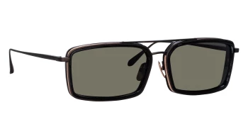 Linda Farrow LFL1392S Cassia style-color 003 Matt Nckl / Rose Gld / Blck / Grey