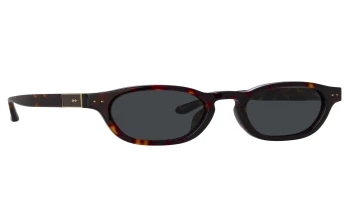 Linda Farrow LFL1404S Talbot style-color 002 DK T - Shell / Lght Gld / Deep Grn