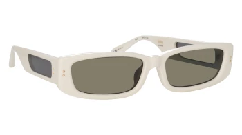 Linda Farrow LFL1419S Talita style-color 003 White / Light Gold / Grey