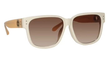 Linda Farrow LFL1429S Perry style-color 003 Wht / Peach / Lt Gld / Mocha Grad