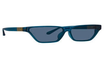 Linda Farrow LFL1466S Skyler style-color 003 Aqua / Light Gold / Aqua