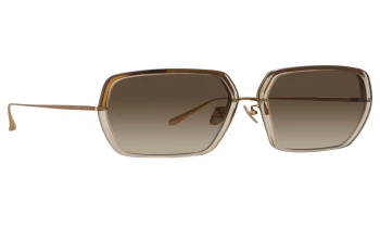 Linda Farrow LFL1499S Syan style-color 002 Ash / Rose Gold / Mocha Grad