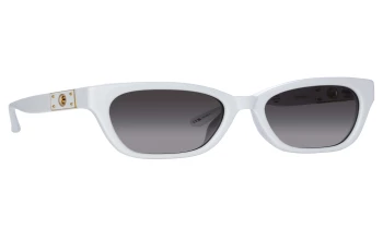 Linda Farrow LFL1520S Tamara style-color 002 White / Yellow Gold / Grey Grad