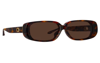 Linda Farrow LFL1529S Astrid style-color 002 T - Shell / Yellow Gold / Brown