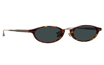 Linda Farrow LFL1535S Marco style-color 002 DK T - Shell / Lght Gld / Deep Grn