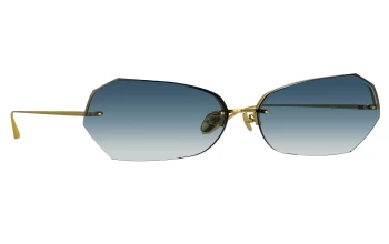 Linda Farrow LFL1546S Lila style-color 002 Yellow Gold / Aqua Grad