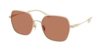 Coach HC7180D CAE93 0HC7180D style-color 94683 Shiny Light Gold / Milky White / Brown Solid Lens