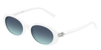 Tiffany TF4242D style-color 83929S Bright White / Azure Gradient Blue Lens