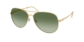 Tory Burch TY6114 style-color 33438E Yellow Gold / Green Gradient Lens