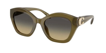 Coach HC8421U CAD31 0HC8421U style-color 5872L0 Milky Olive / Grey Olive Gradient Lens