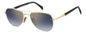 David Beckham DB 1175/S style-color Rhl Gold Blck_ HL G / 1V BLUE SHADED GOLD MIRROR V Lens