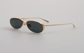 Linda Farrow LFL1547S Meret style-color 001 Meret Yellow Gold / Deep Green