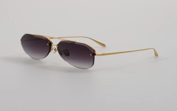 Linda Farrow LFL1557S Quynh style-color 001 Quynh Yellow Gold / Grey Grad