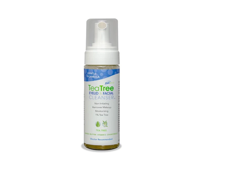 EyeEco Gentle Tea Tree Oil Foaming Facial and Eyelid Cleanser  180 ML