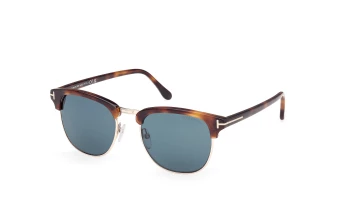 Tom Ford FT0248 Henry style-color 53V Blonde Havana / Blonde Havana / blue blue Lens