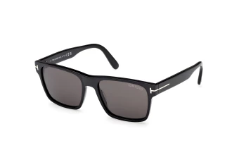 Tom Ford FT1205 Calder style-color 01A Shiny Black / Shiny Black / smoke smoke Lens