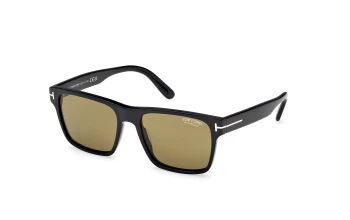 Tom Ford FT1205 Calder style-color 01H Shiny Black / Shiny Black / brown polarized brown polarized Lens