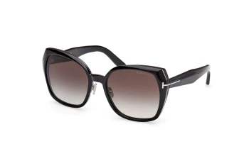 Tom Ford FT1223 Plum style-color 01B Shiny Black / Shiny Black / gradient smoke gradient smoke Lens