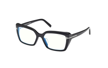 Tom Ford FT5991-F-B Asian Fit style-color 001 Shiny Black / Shiny Black