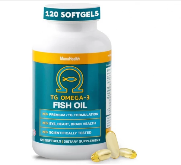 MacuHealth Omega 3 Fish Oil Supplement  120 Softgels