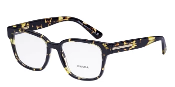 Prada PR A09V style-color 16O1O1 Havana Black / Yellow
