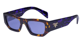 Prada PR A01S style-color 14O50B Havana / Violet Mirror Internal Silver Lens