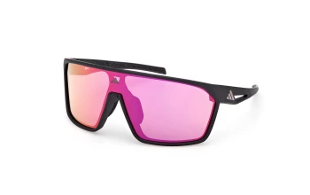 Adidas Sport SP0108 style-color 02Z Matte Black / Matte Black / gradient or mirror violet gradient or mirror violet Lens