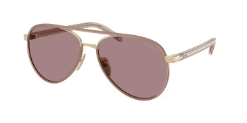 Prada PR B57S style-color 24E20I Pale Gold / Light Purple Brown Lens