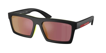Prada Linea Rossa PS A07S style-color 1BO10A Matte Black / Tuning Dark Grey Mirror Red Lens