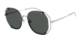 Emporio Armani EA2168 style-color 301587 Shiny Silver / Dark Grey Lens