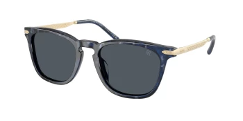Ralph Lauren RL8233U style-color 618387 Shiny Blue Havana / Blue Grey Solid Lens