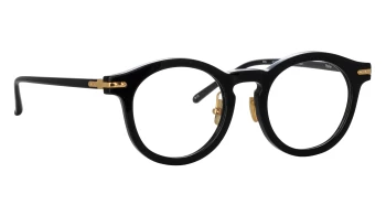 Linda Farrow LF80LB Parler style-color 001 Black / Yellow Gold