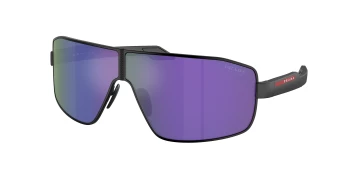 Prada Linea Rossa PS 54YS style-color 1BO05U Black / Dark Blue Mirror Violet Lens